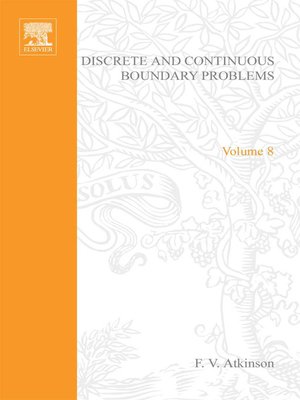 cover image of Discrete and Continuous Boundary Problems